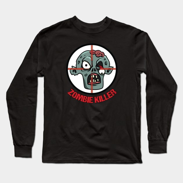 Zombie Killer The First Long Sleeve T-Shirt by Shapetrix